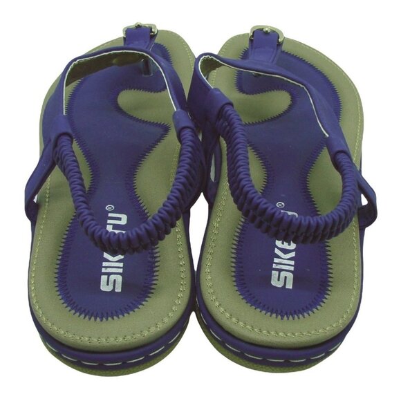 Siketu Bohemia Ethnic Soft Flat Sandals Comfortable Wedge Shoes Sz 39 / US 8.5 - Picture 9 of 12